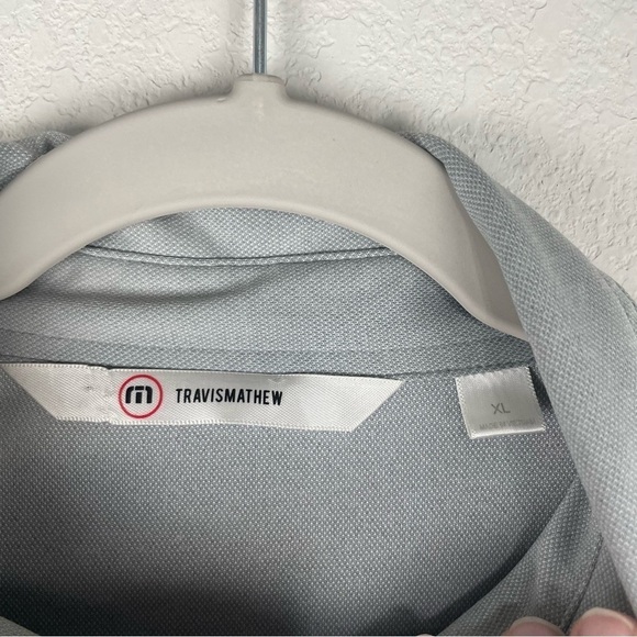 Travis Mathew Gray Golfing Golf Short Sleeve Polo Shirt Size XL - Picture 5 of 7